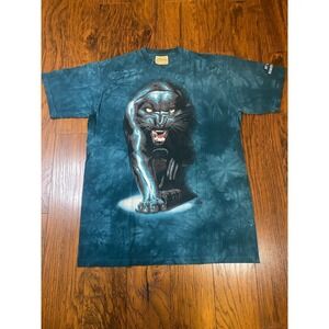 The Mountain Vintage Panther T-Shirt Tie Dye Big Graphic USA Made Men's Large